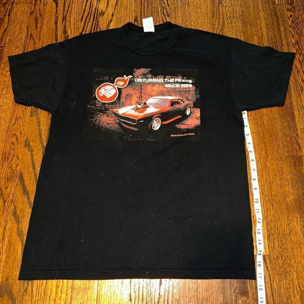 Hot Rod T Shirt Tee Nostalgia Gas Oil Drag Race Cherry Bomb Disturbing The Peace